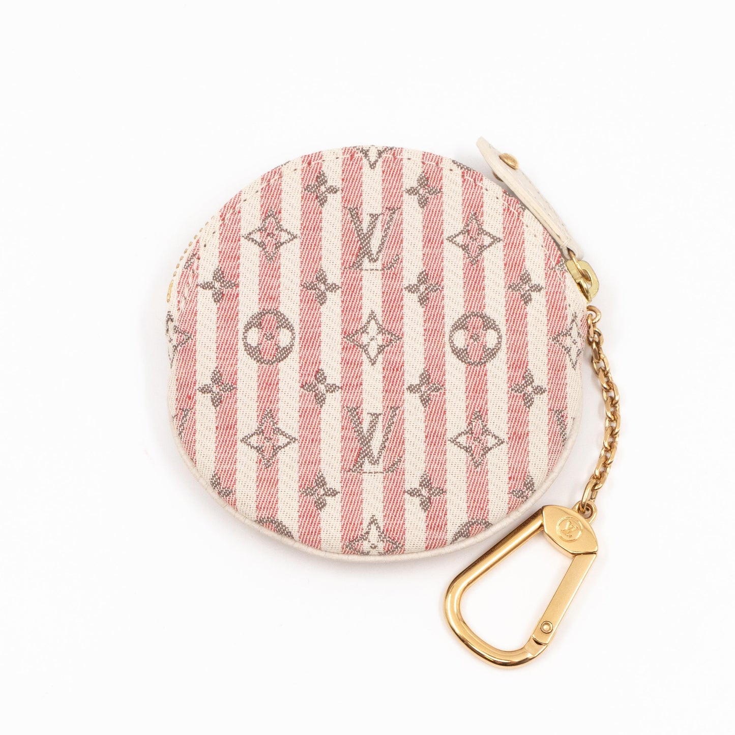 Louis-vuitton Round Coin Purse Mini Lin Croisette Rouge