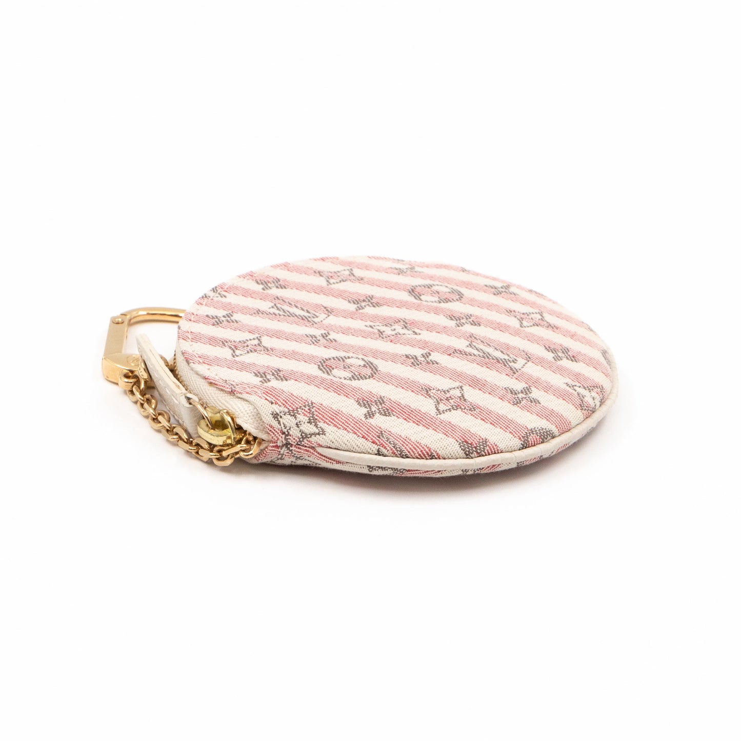 Louis-vuitton Round Coin Purse Mini Lin Croisette Rouge