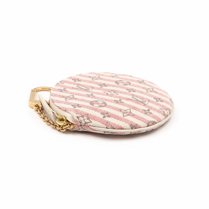 Louis-vuitton Round Coin Purse Mini Lin Croisette Rouge