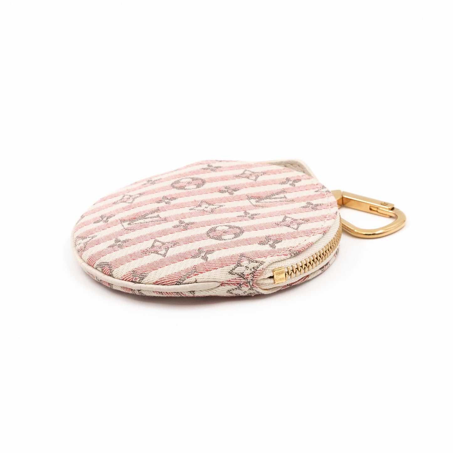 Louis-vuitton Round Coin Purse Mini Lin Croisette Rouge