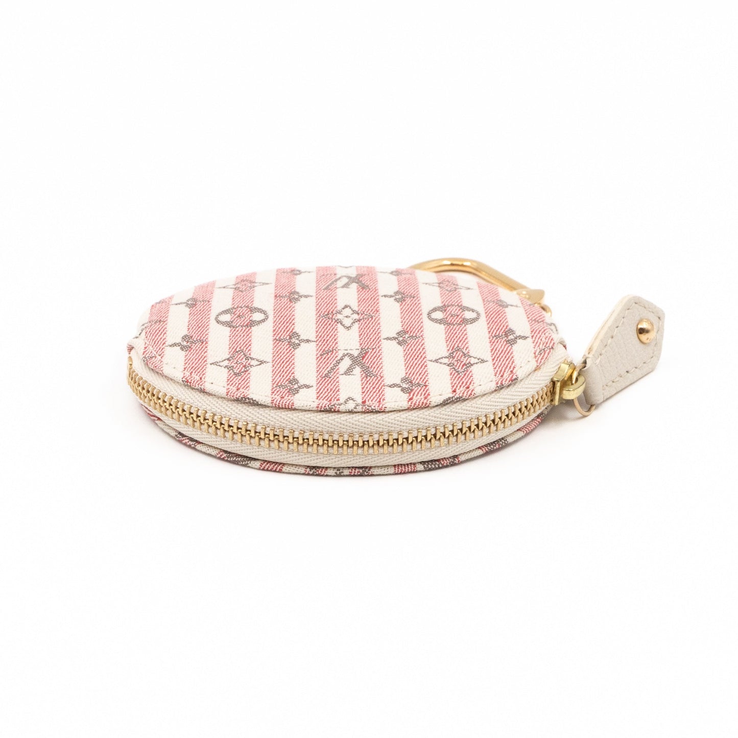 Louis-vuitton Round Coin Purse Mini Lin Croisette Rouge
