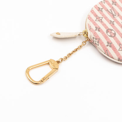 Louis-vuitton Round Coin Purse Mini Lin Croisette Rouge