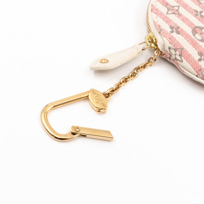 Louis-vuitton Round Coin Purse Mini Lin Croisette Rouge