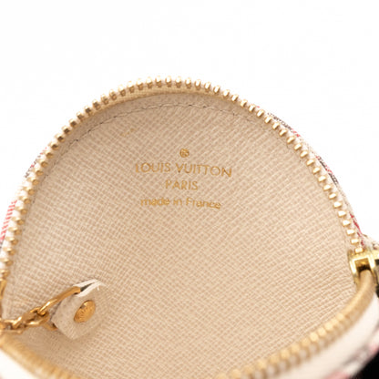 Louis-vuitton Round Coin Purse Mini Lin Croisette Rouge