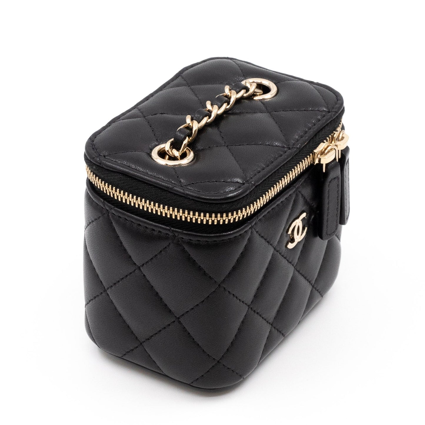 Small Vanity On Chain Black Leather
