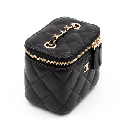Small Vanity On Chain Black Leather