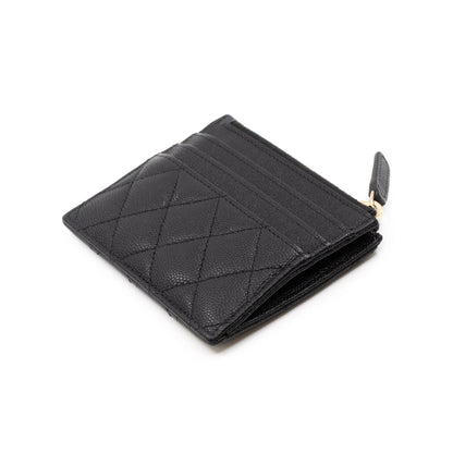 Zipped  Holder Black Caviar