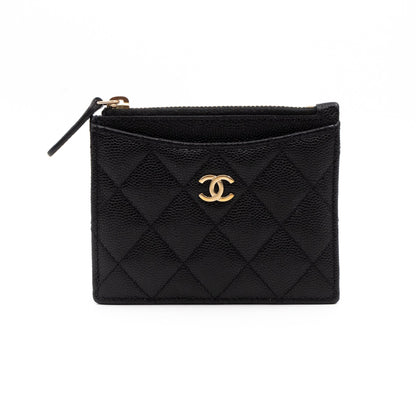 Zipped  Holder Black Caviar