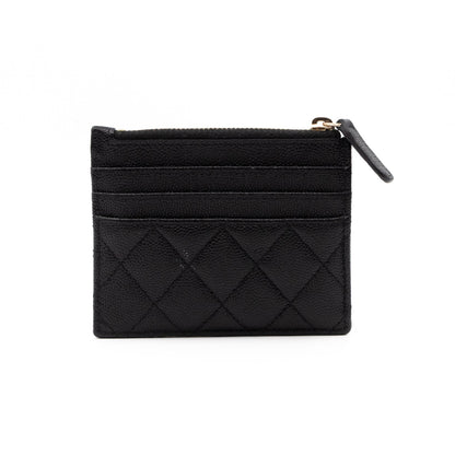 Zipped  Holder Black Caviar