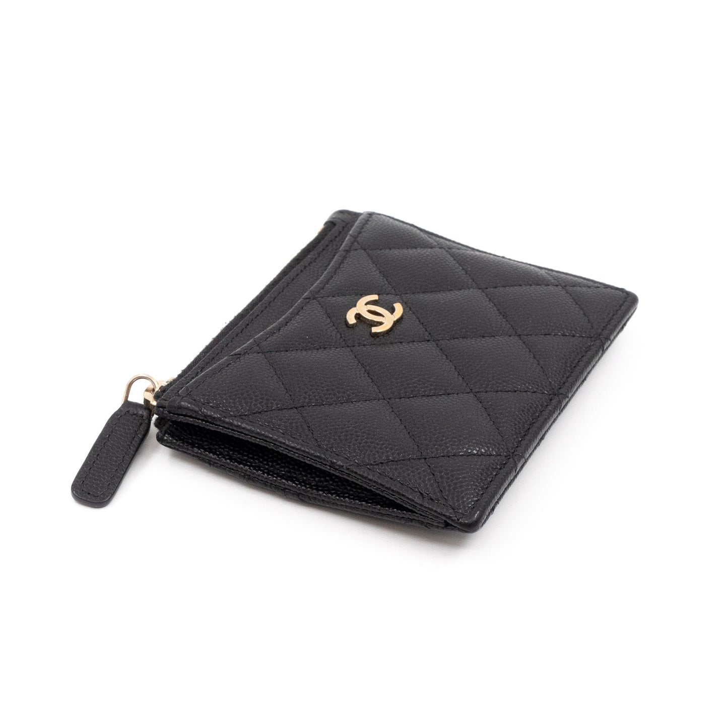 Zipped  Holder Black Caviar