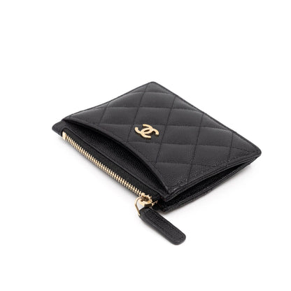 Zipped  Holder Black Caviar