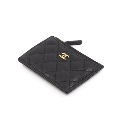 Zipped  Holder Black Caviar