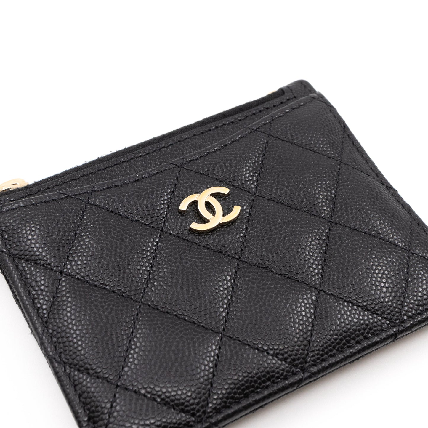 Zipped  Holder Black Caviar