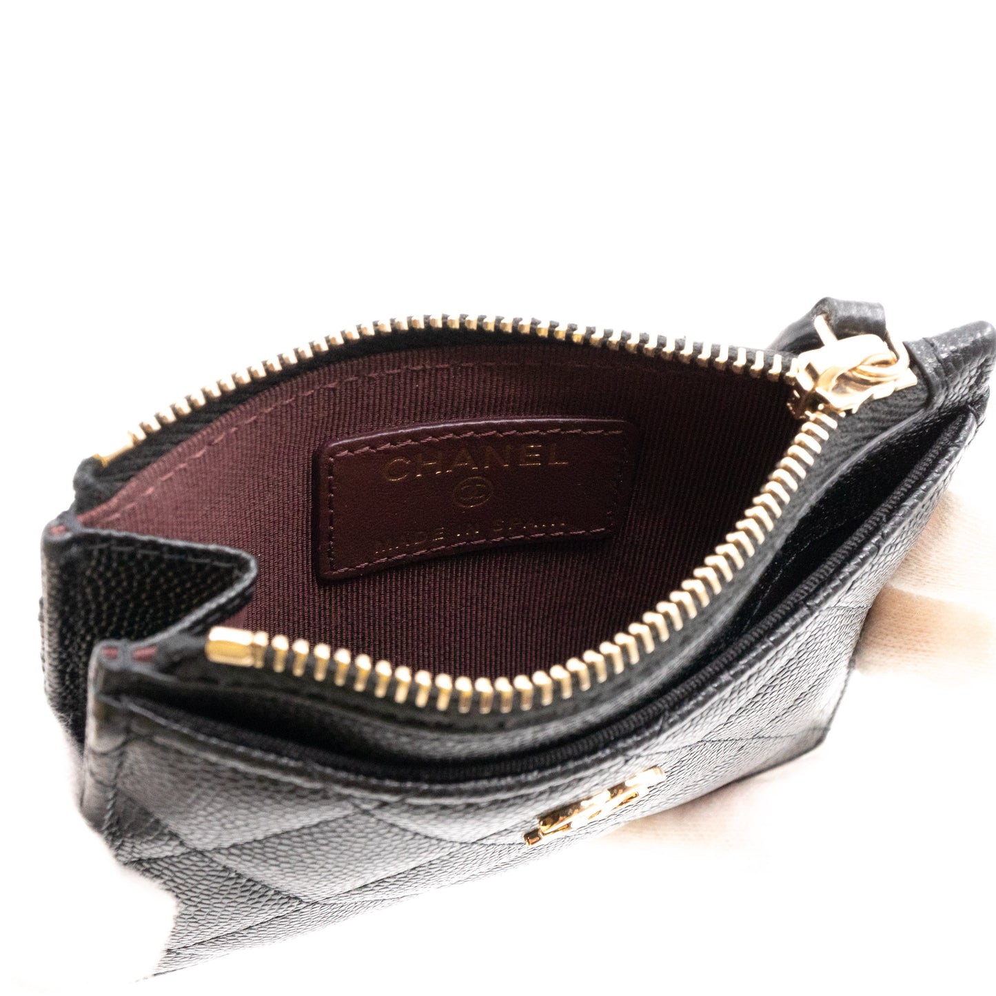 Zipped  Holder Black Caviar