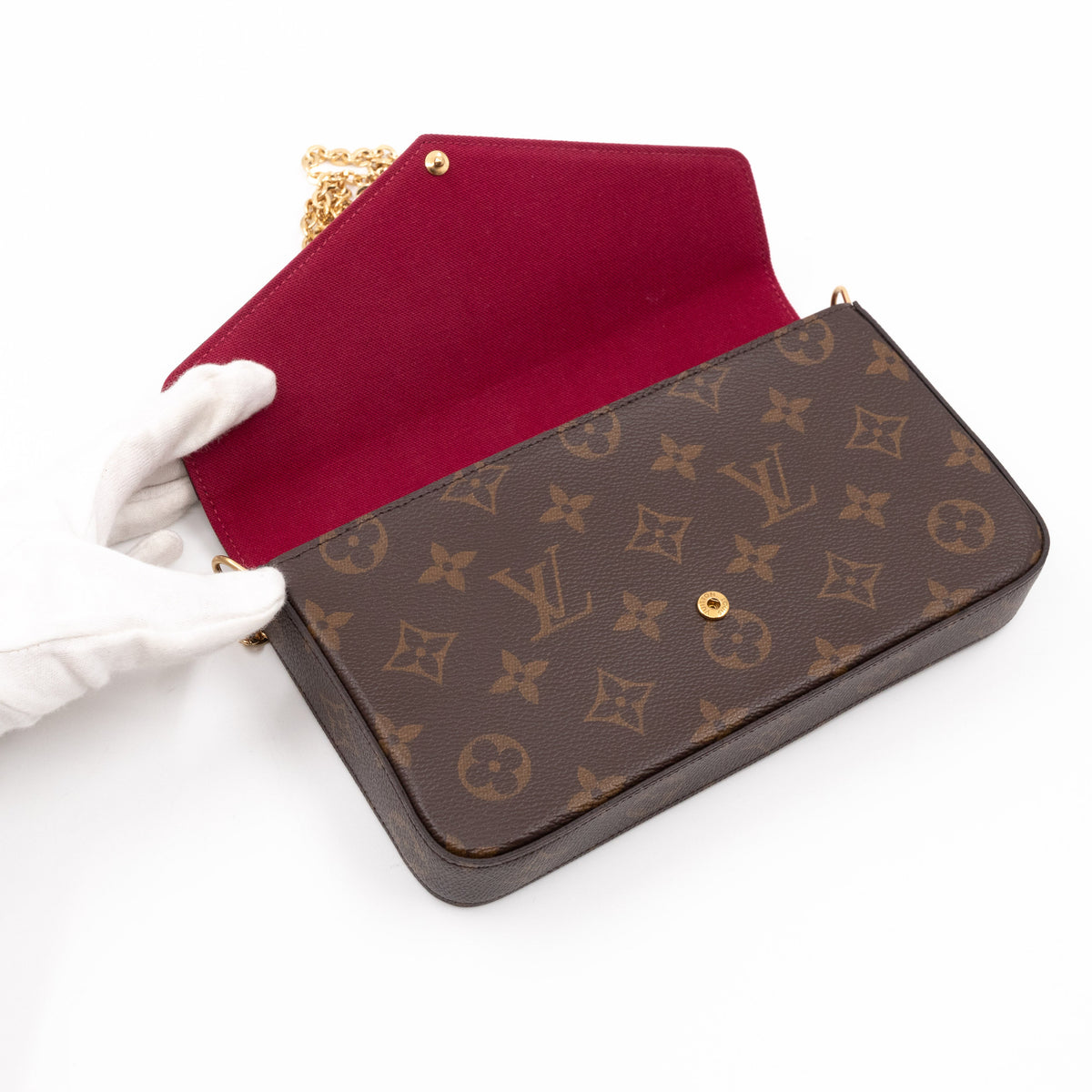 Louis-vuitton Pochette Felicie Monogram Fuchsia
