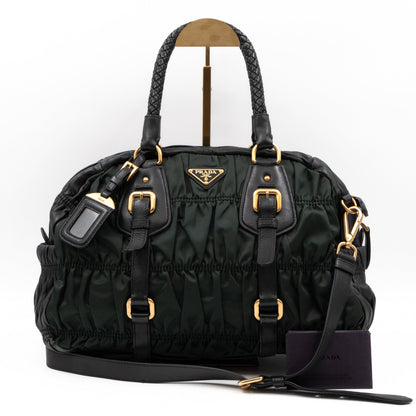 Gaufre Tote Green Tessuto Nylon