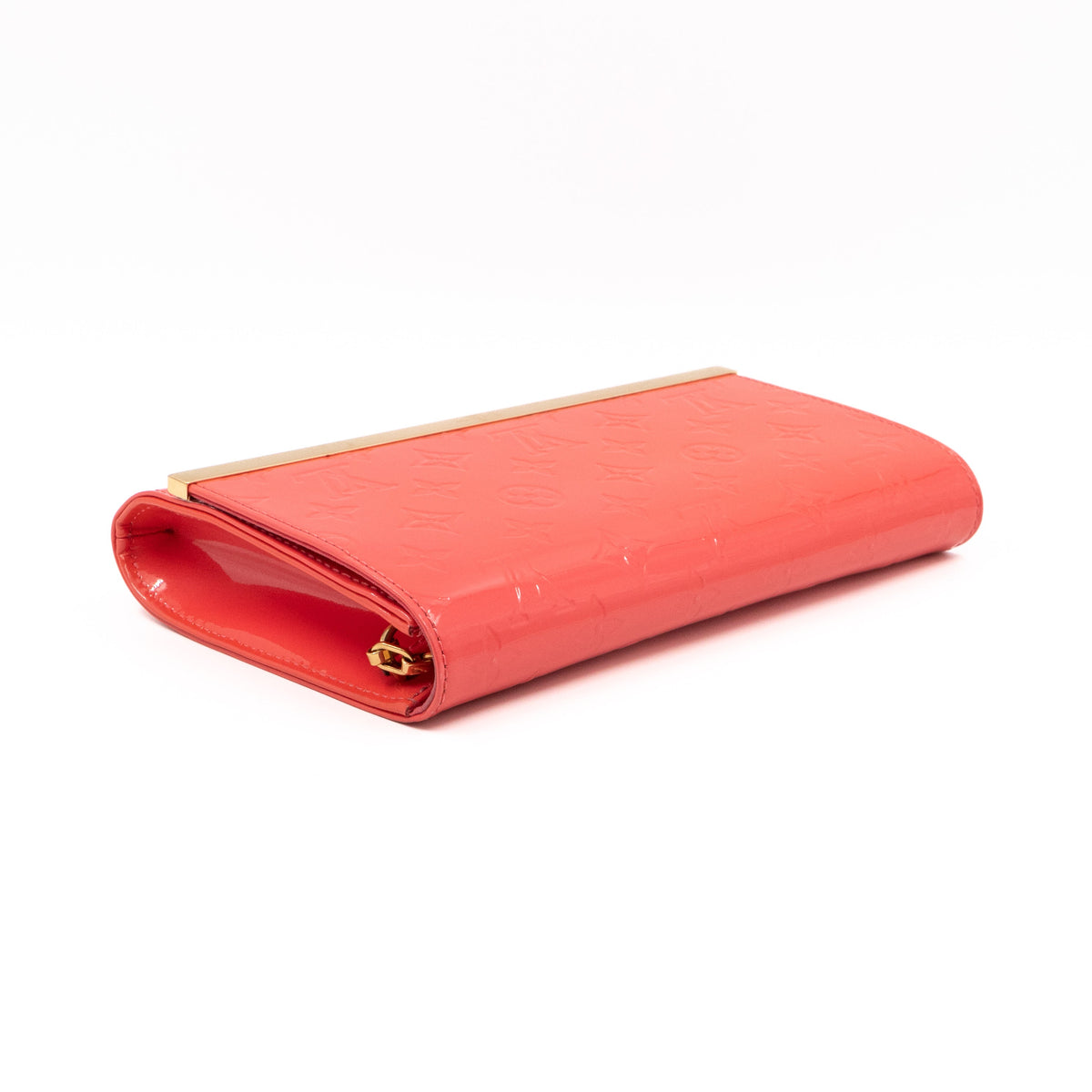 Louis-vuitton Ana Clutch Vernis Rose Litchi