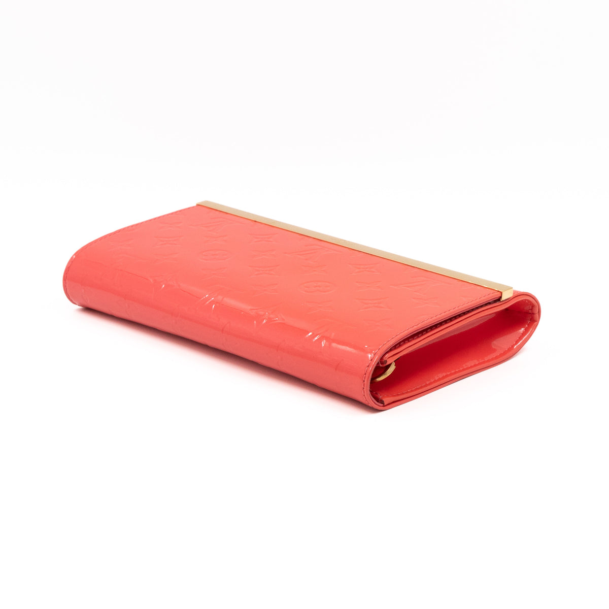 Louis-vuitton Ana Clutch Vernis Rose Litchi