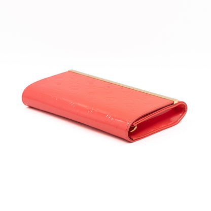 Louis-vuitton Ana Clutch Vernis Rose Litchi