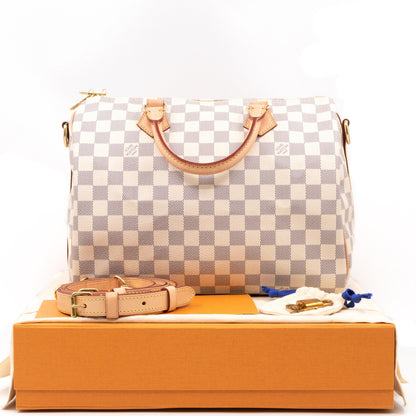 Louis-vuitton Speedy 30 Bandouliere Damier Azur