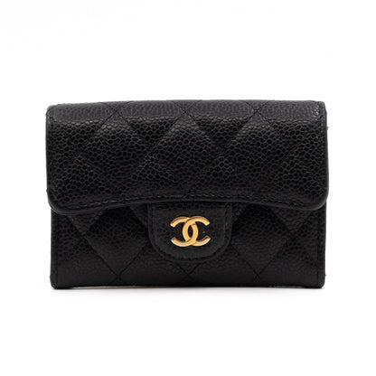 Classic Flap  Case Black Caviar Gold