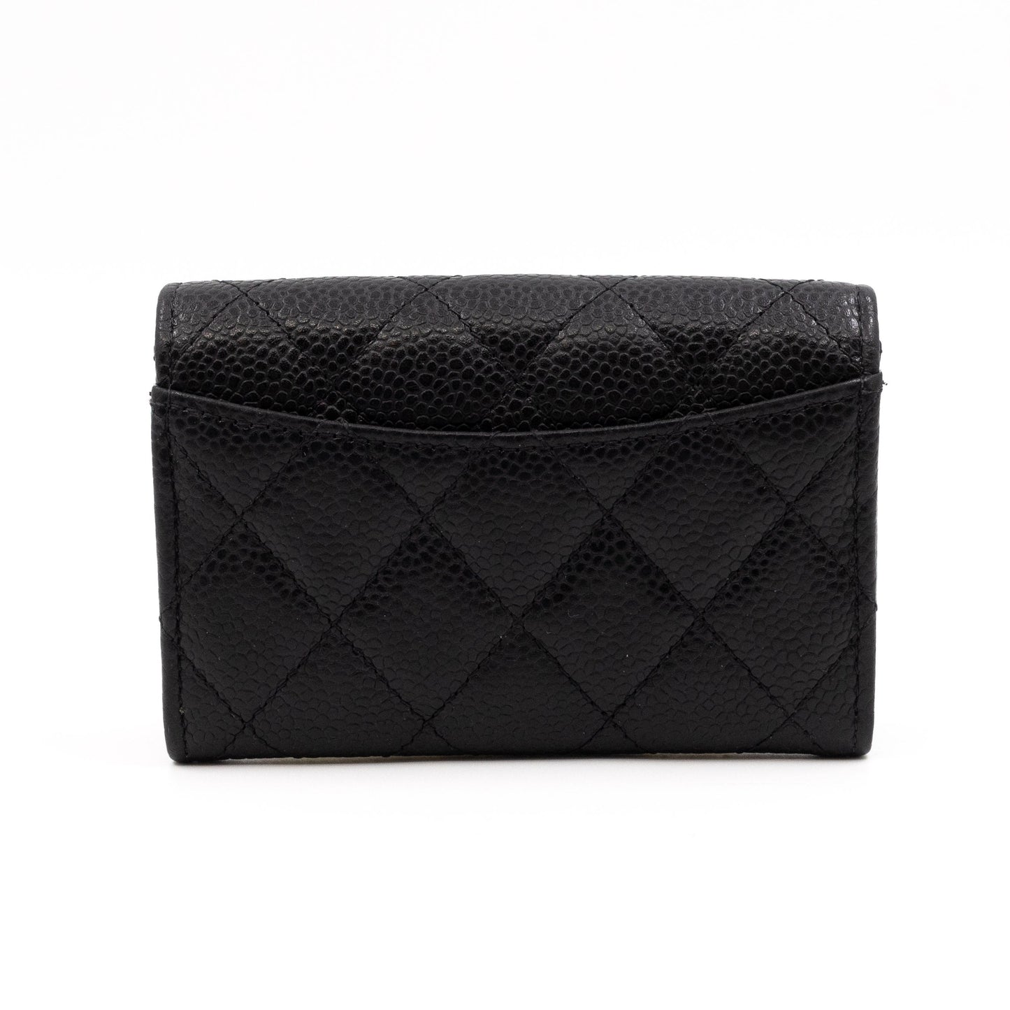 Classic Flap  Case Black Caviar Gold