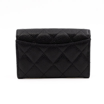 Classic Flap  Case Black Caviar Gold