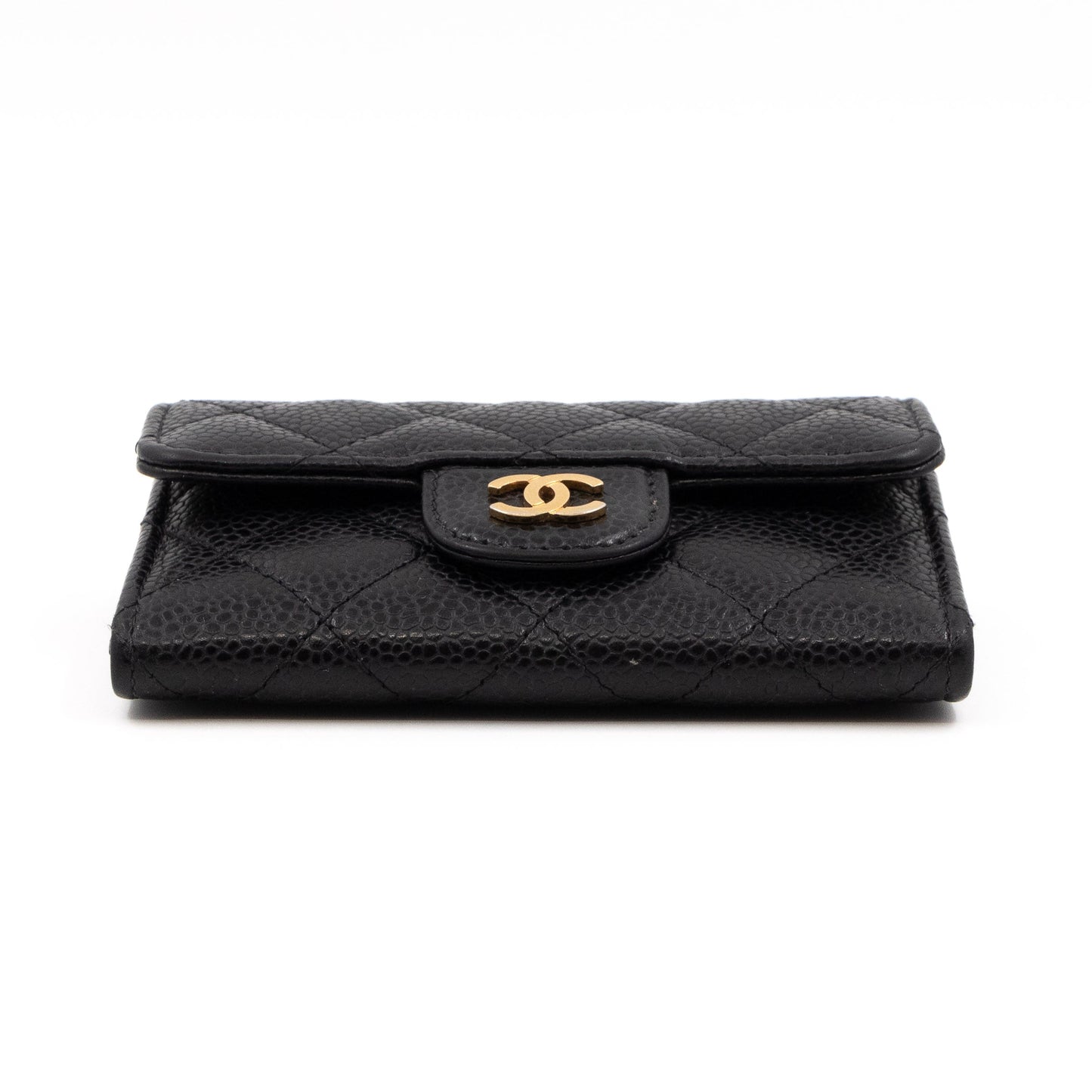 Classic Flap  Case Black Caviar Gold