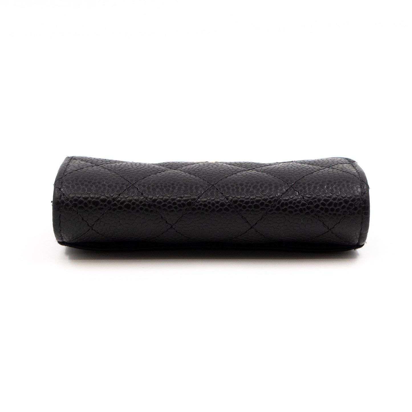 Classic Flap  Case Black Caviar Gold