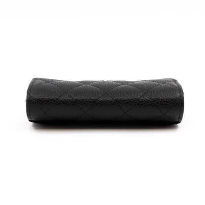 Classic Flap  Case Black Caviar Gold