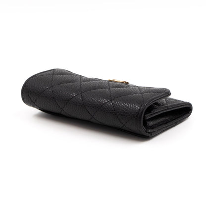 Classic Flap  Case Black Caviar Gold