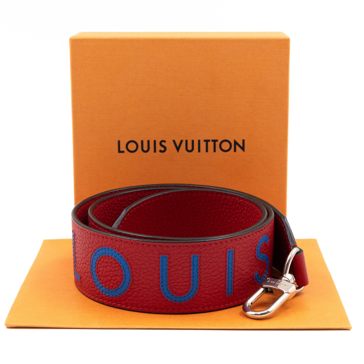 Louis-vuitton Bandoulière Shoulder Strap Red Leather