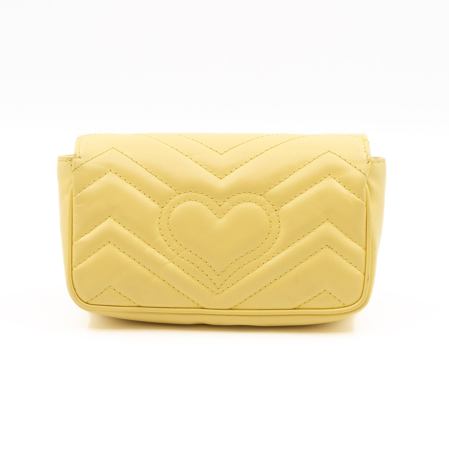 GG Marmont Flap Matelassé Super Mini Yellow
