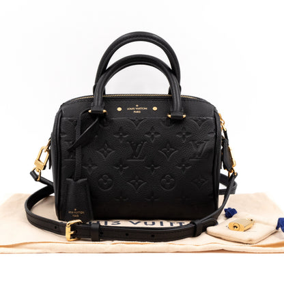 Louis-vuitton Speedy 20 Bandouliere Monogram Empreinte Black