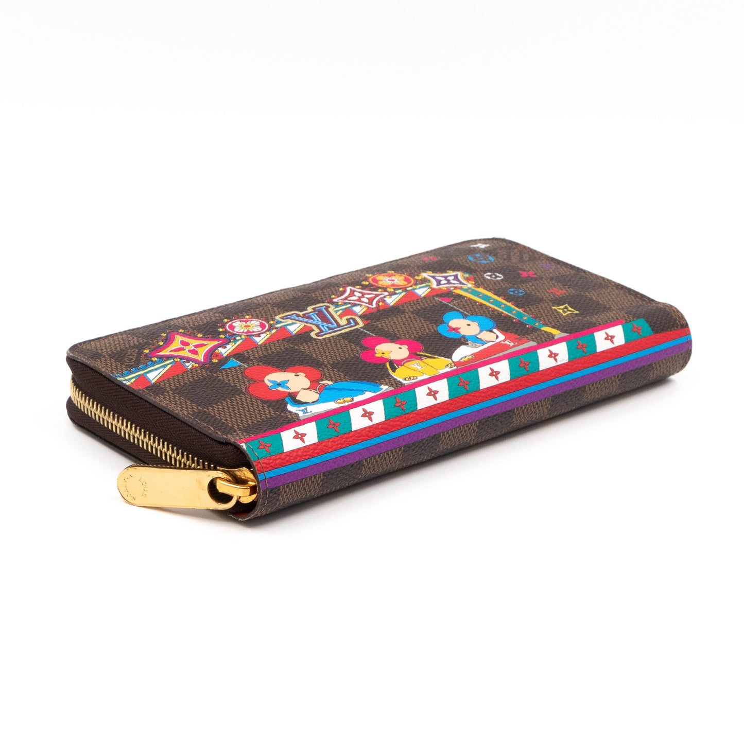 Louis-vuitton Zippy Wallet Damier Ebene Vivienne Amusement Park