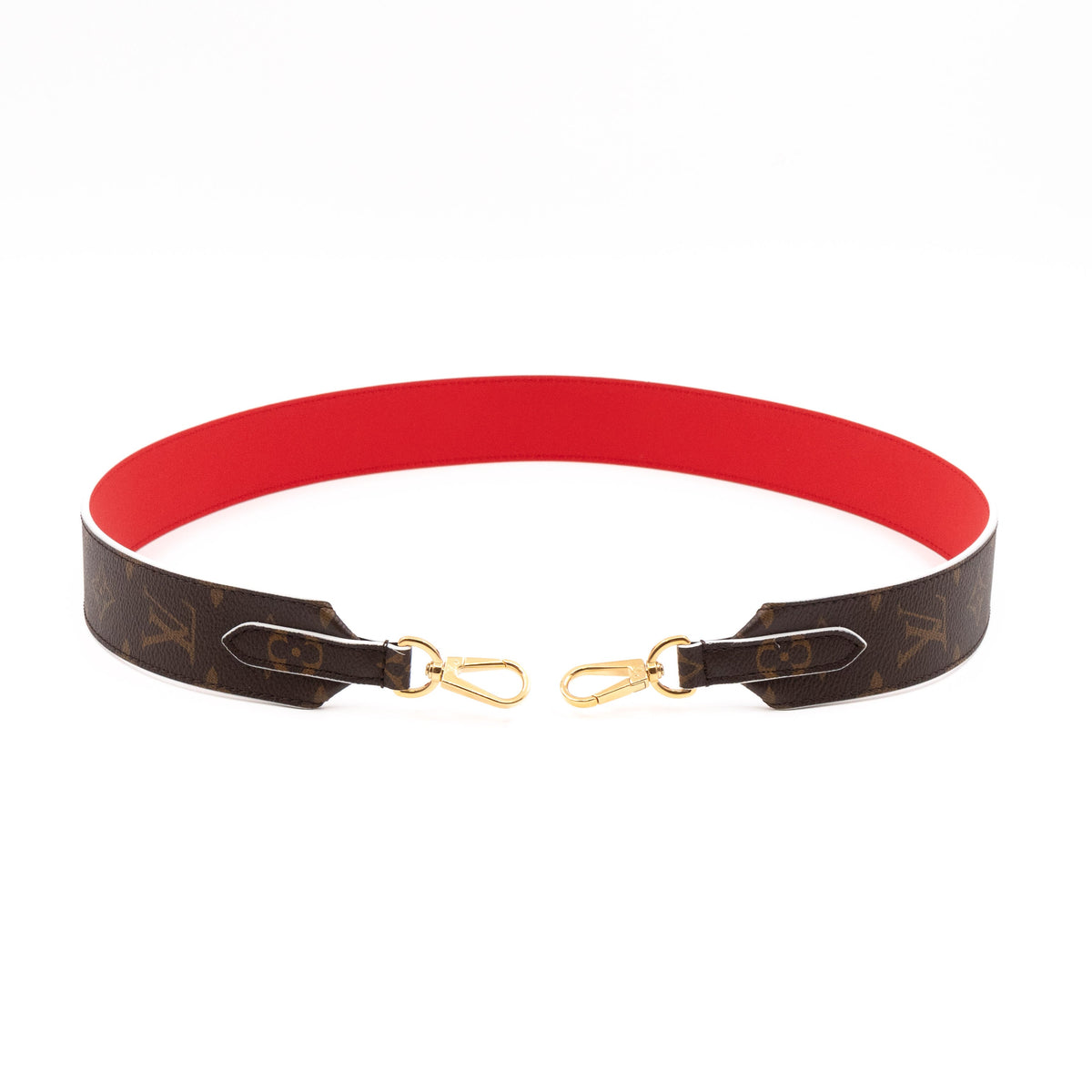 Louis-vuitton Bandoulière Shoulder Strap Monogram Red Leather