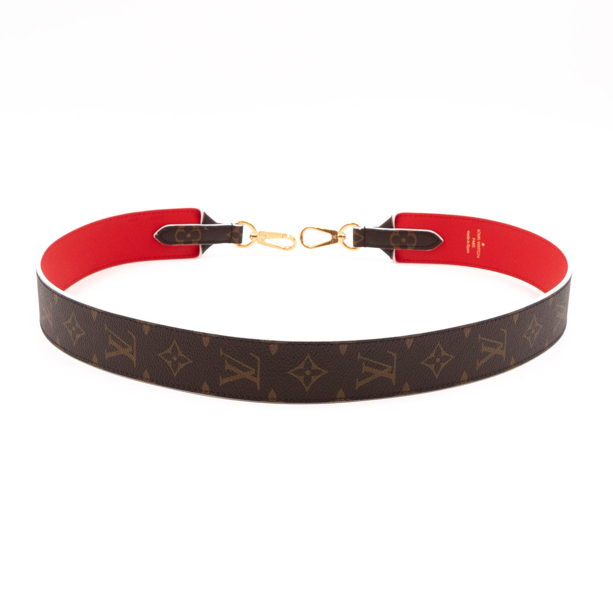 Louis-vuitton Bandoulière Shoulder Strap Monogram Red Leather