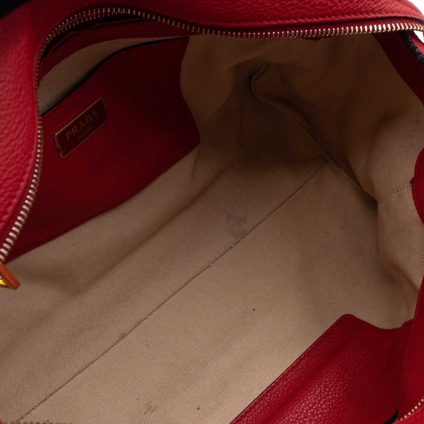 Two Way Tote Bag Fire Red Leather