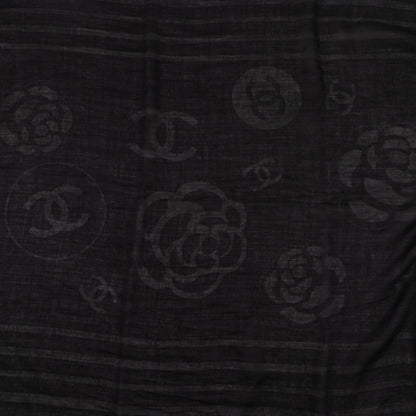 CC Camellia Fringe Cashmere Silk Scarf