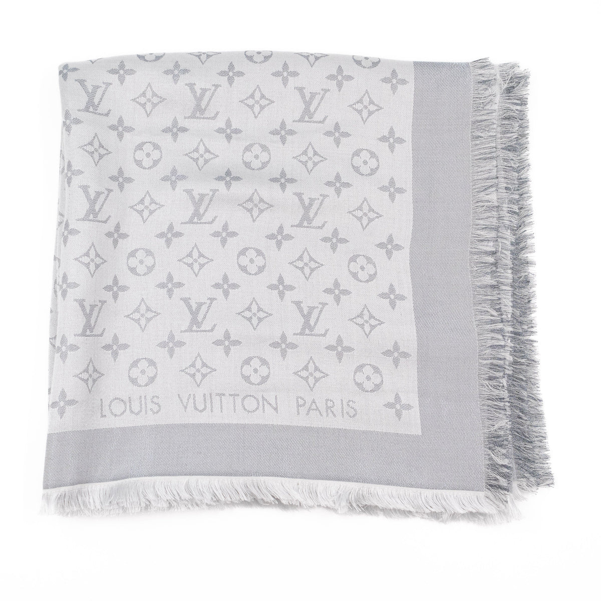 Louis-vuitton Monogram Shine Shawl Glacier