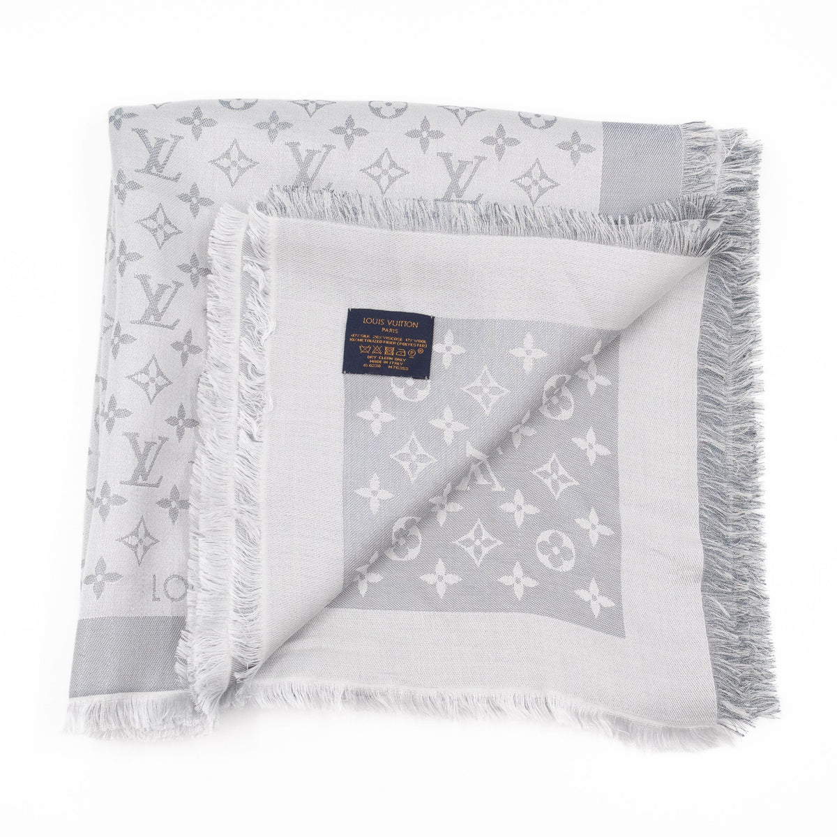 Louis-vuitton Monogram Shine Shawl Glacier