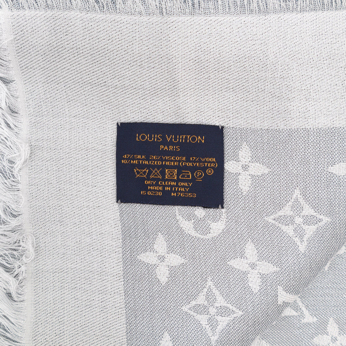 Louis-vuitton Monogram Shine Shawl Glacier
