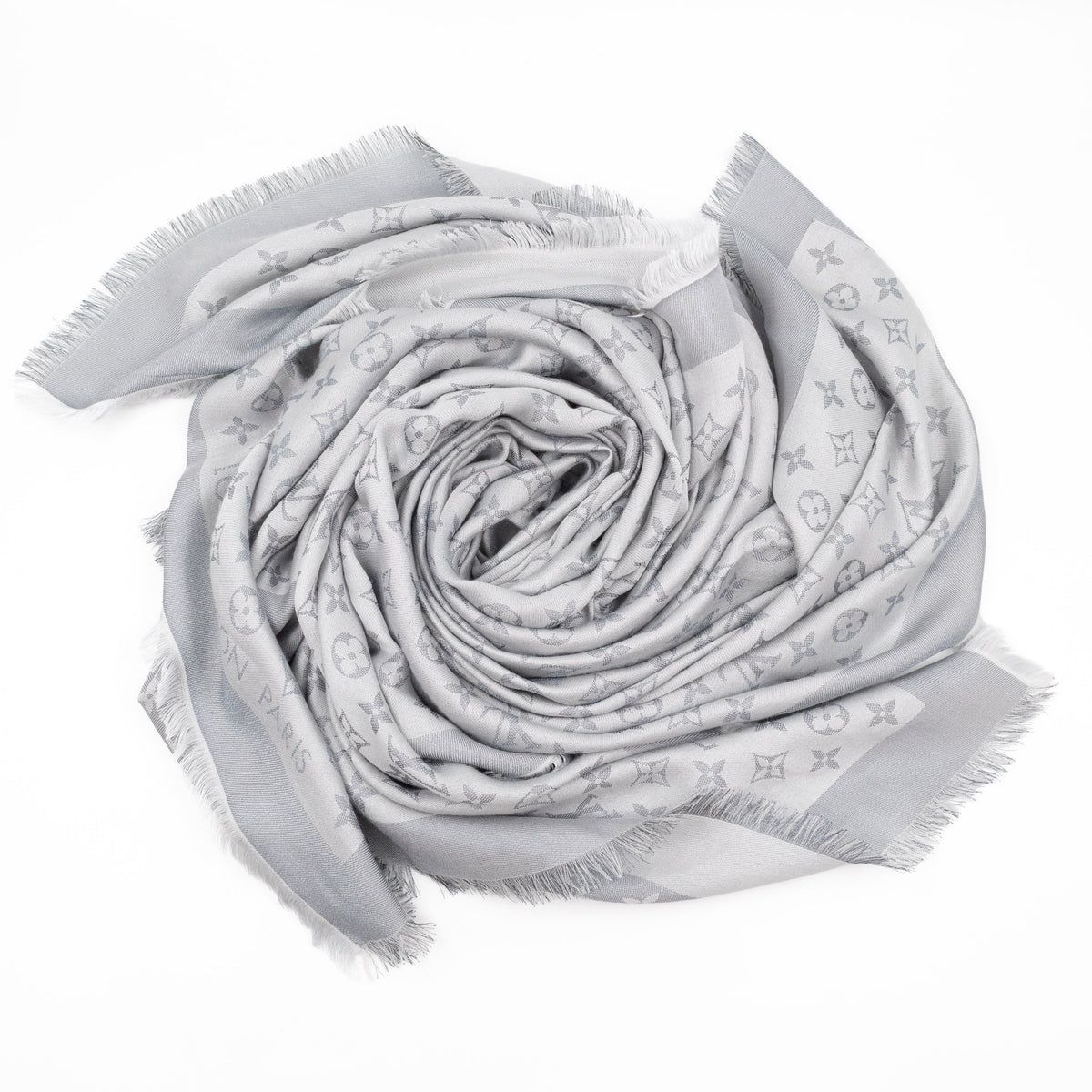 Louis-vuitton Monogram Shine Shawl Glacier