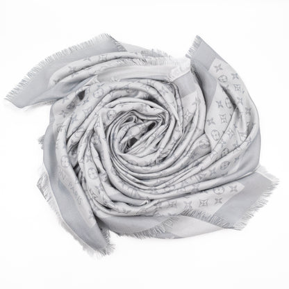 Louis-vuitton Monogram Shine Shawl Glacier