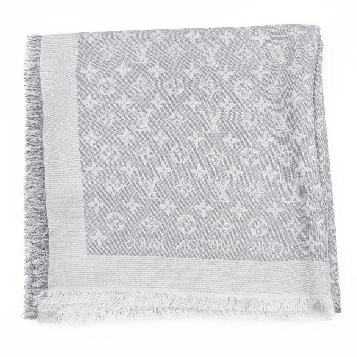 Louis-vuitton Monogram Shine Shawl Glacier