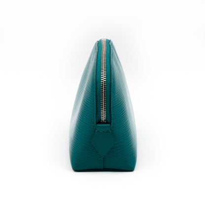 Cosmetic Pouch PM Epi Leather Cyan