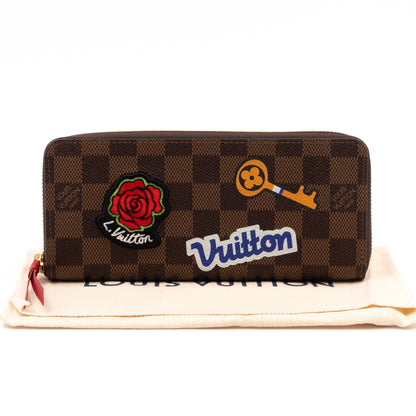 Clemence Wallet Damier Ebene Patches