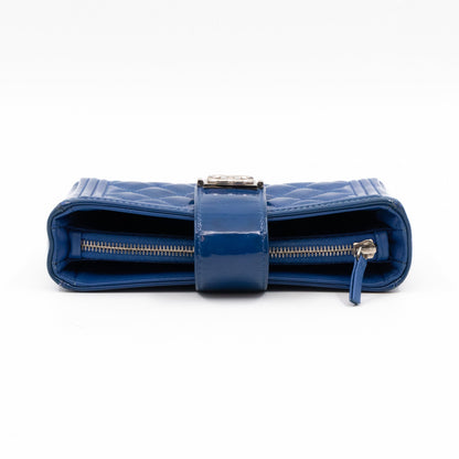 Mini Phone Holder Blue Patent Leather