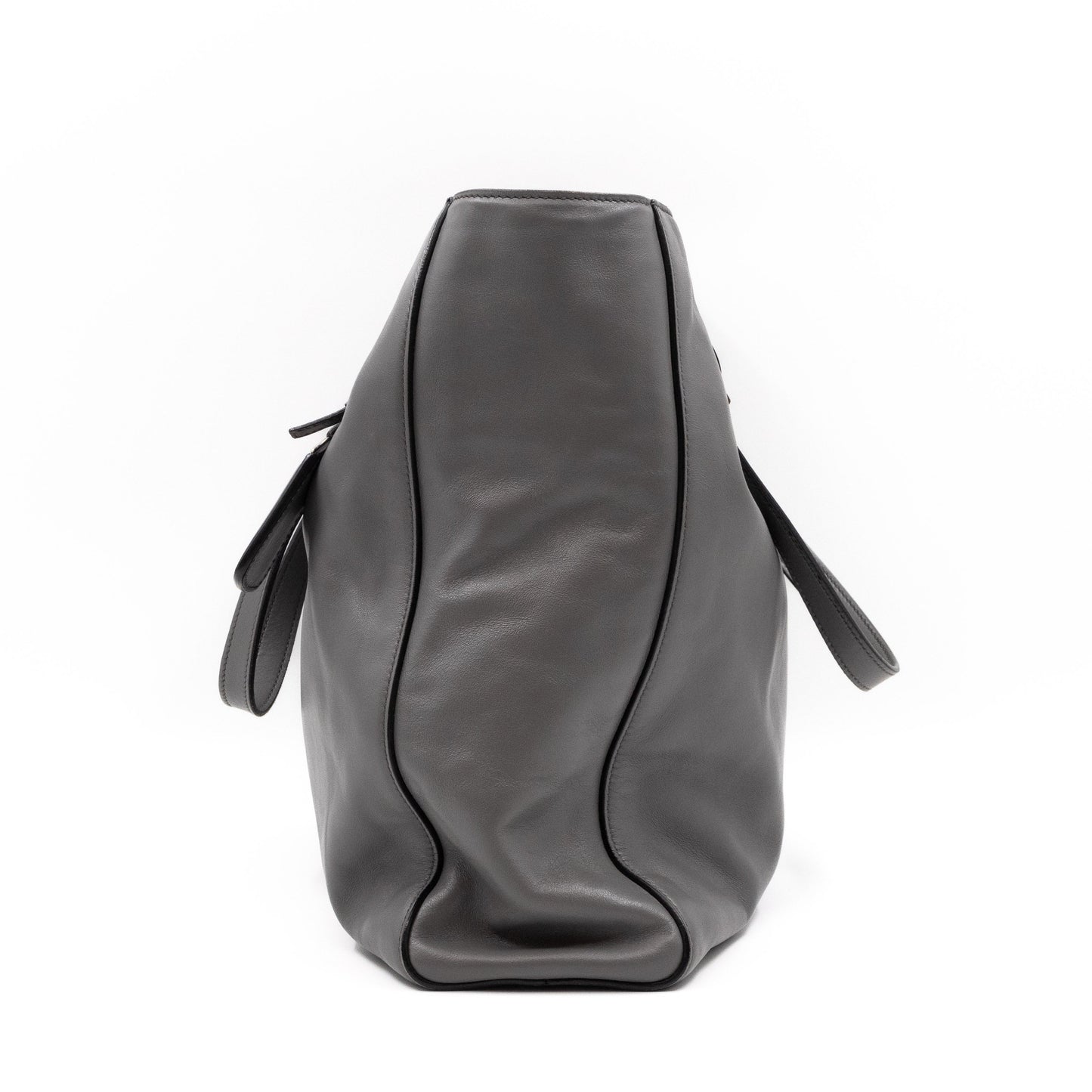 Shopping Tote Grey Soft Calfskin