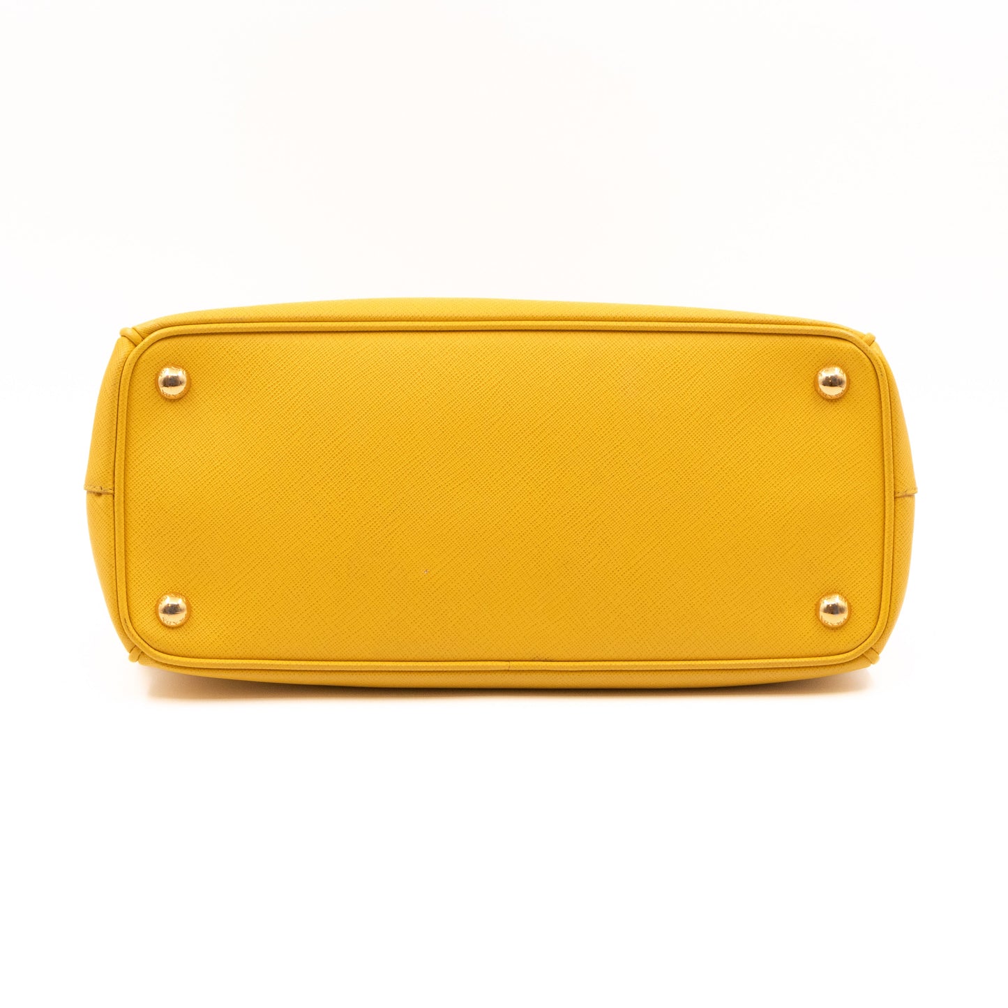 Galleria Medium Double Zip Yellow Saffiano
